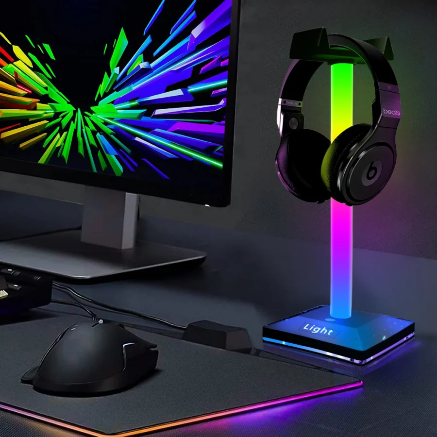 Gaming Hörlursställ LED