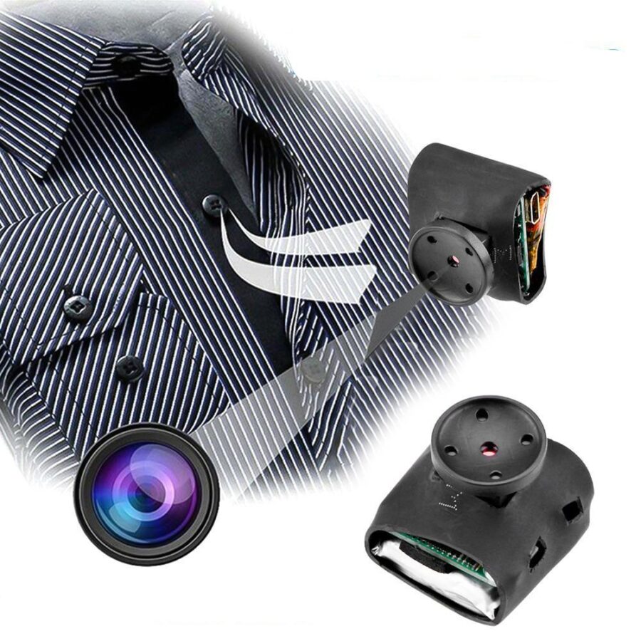 T-shirt-knapp HD-minikamera