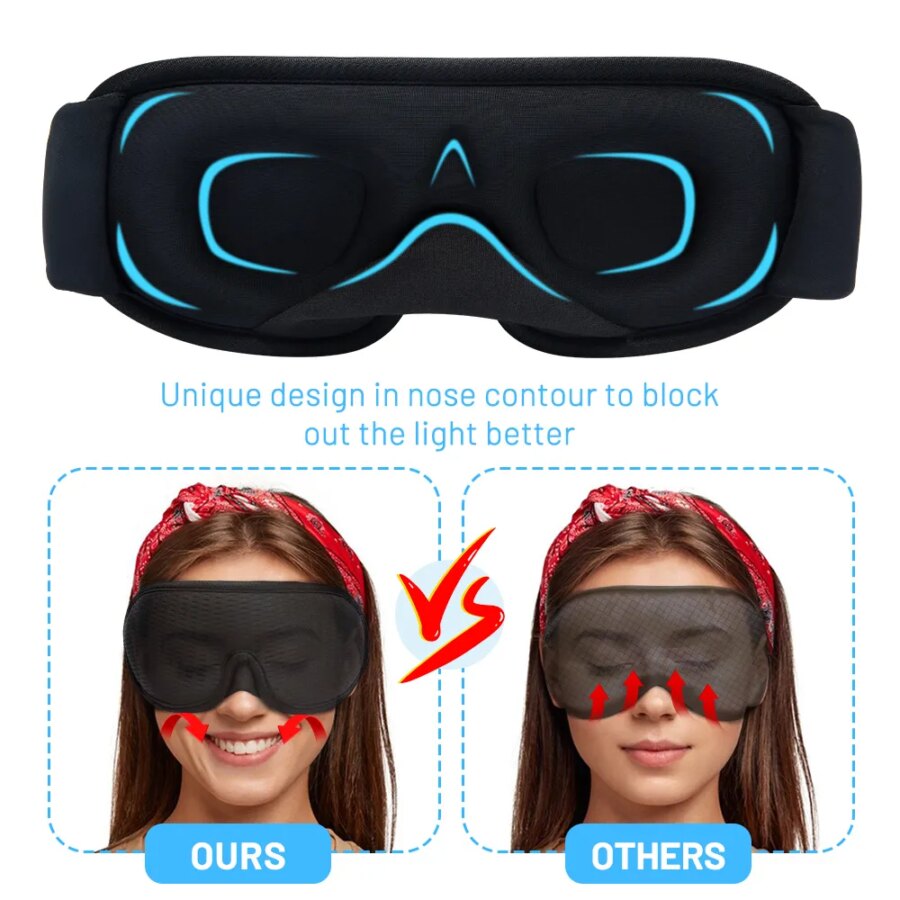 Sovmask 3D - Blockerar Ljus – bild 3 av 5