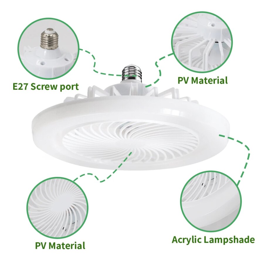 Takfläkt med LED-lampa – bild 5 av 5