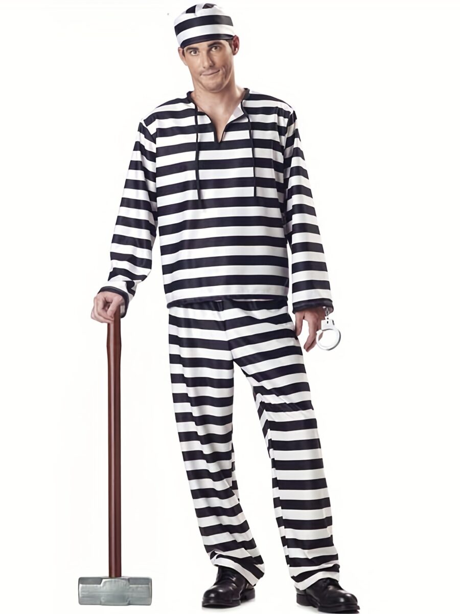 Men's Fånge Maskeraddräkt