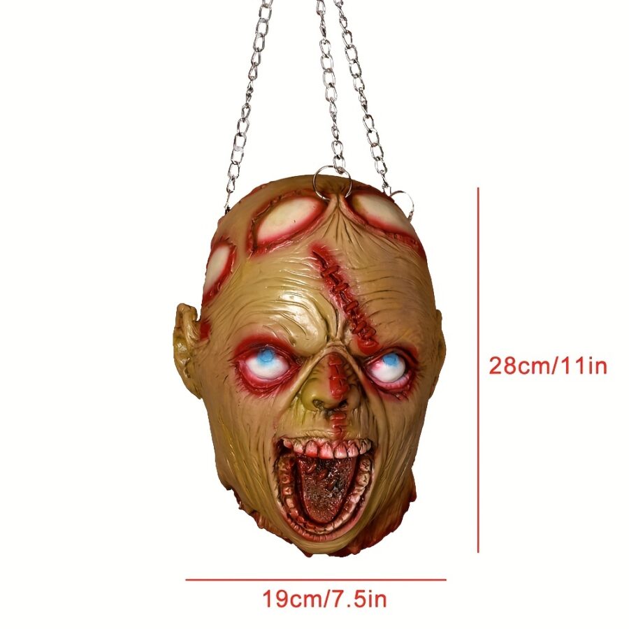 Skräck Latex Dödskalle Halloween Dekoration – bild 5 av 5