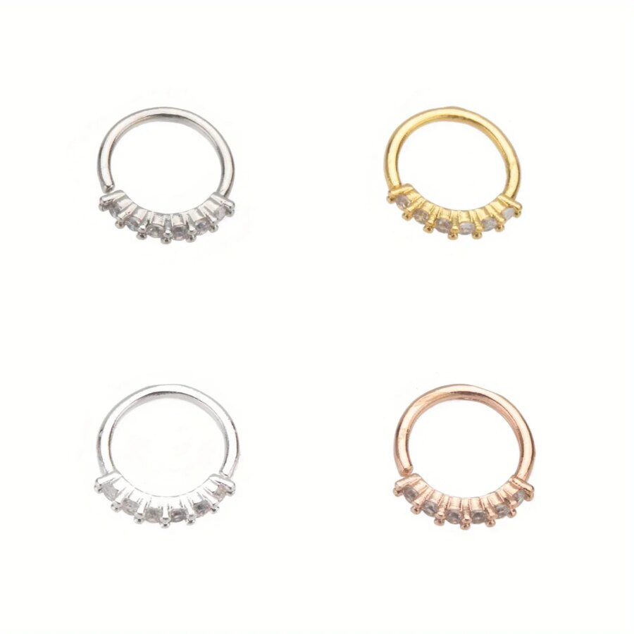 Näspiercing Stilfull med Glittrande Zircon