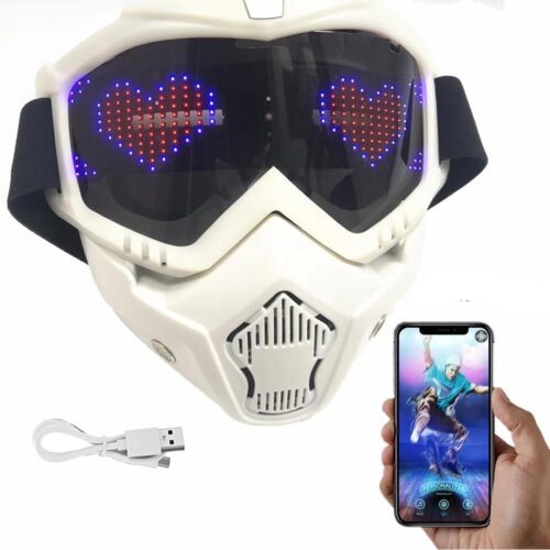 LED Mask Bluetooth - Anpassningsbar och Programmerbar