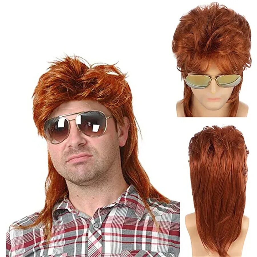 Mullet Peruk för Män – 70- och 80-tals – bild 2 av 3