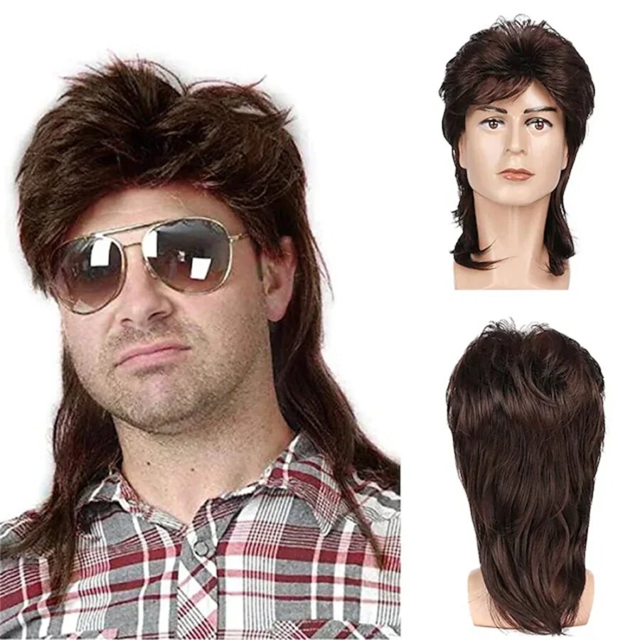 Mullet Peruk för Män – 70- och 80-tals – bild 3 av 3