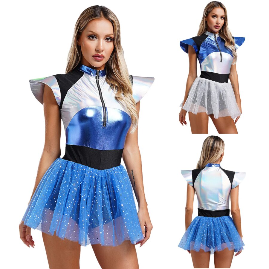 Rymdastronaut Kvinnlig Dräkt - Cosplay för Halloween – bild 4 av 5