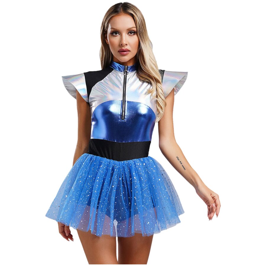 Rymdastronaut Kvinnlig Dräkt - Cosplay för Halloween – bild 2 av 5