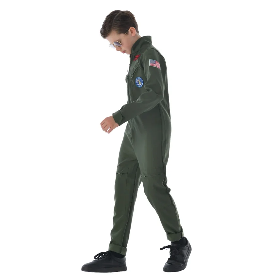 Militär Pilot Maskeraddräkt för Barn – bild 4 av 6