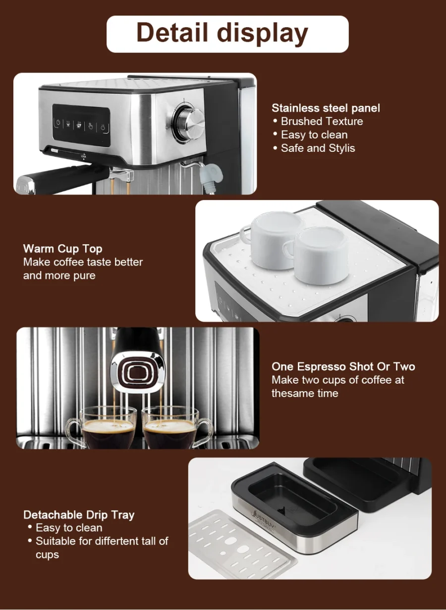 Espressomaskin med LCD Touch - Semi-Automatisk – bild 5 av 6