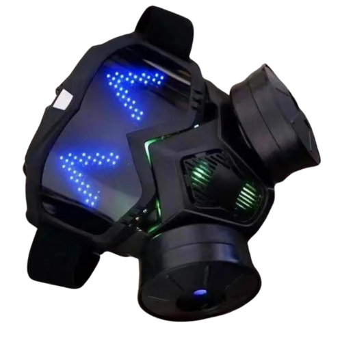 Gas Mask LED med Bluetooth