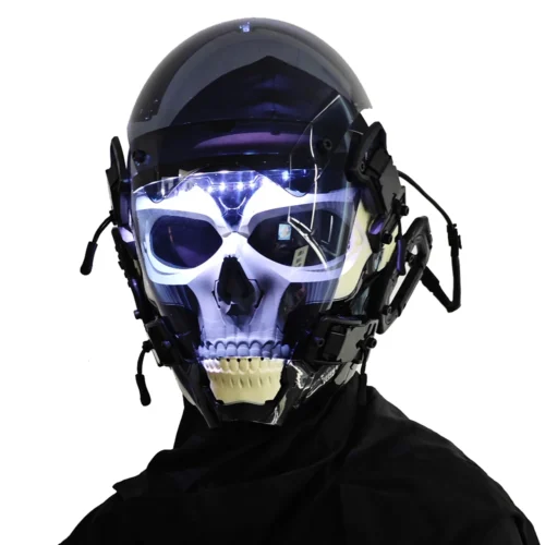 Skelettmask LED - Futuristisk Punk Cosplay