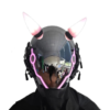 Punkmask med LED Oxhorn - Futuristisk Cosplay