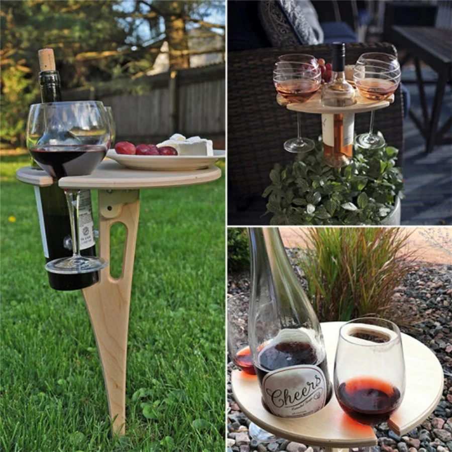 Utomhusbord för Vin Hopfällbart - Strand och Picknick – bild 4 av 4