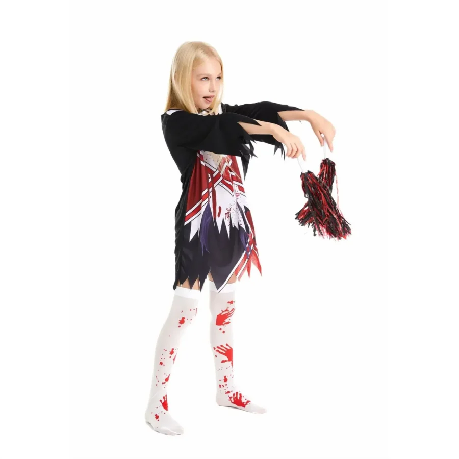 Zombie Cheerleader Barn Maskeraddräkt – bild 2 av 3
