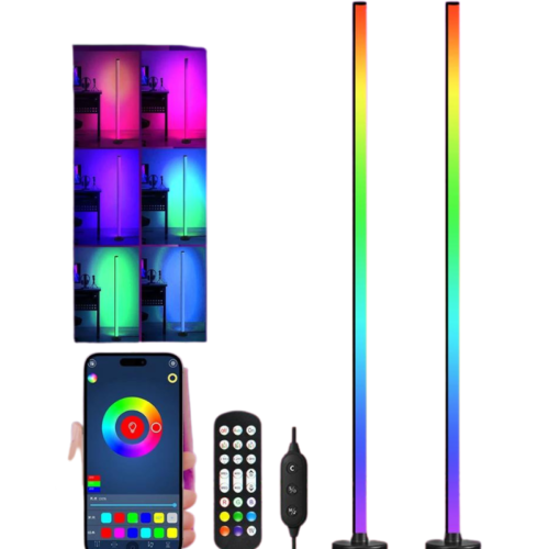 Golvlampa RGB LED med App- och Fjärrkontroll