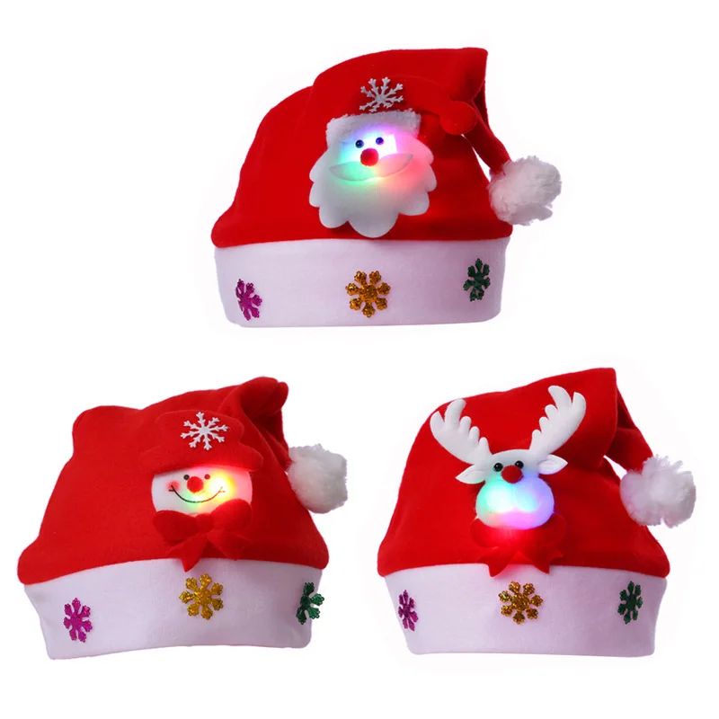 Julhattar med LED - 10-pack