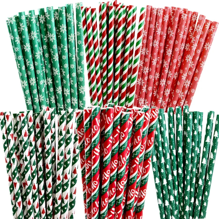 Juliga Papperssugrör - 50/100/300-pack – bild 2 av 4