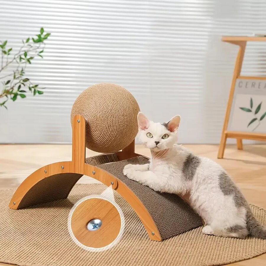 Kattklösboll i Trä – 2-i-1 – bild 5 av 5