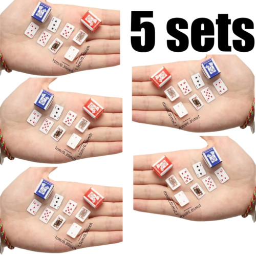 Pokerkort Mini 5 Set - 5 sets