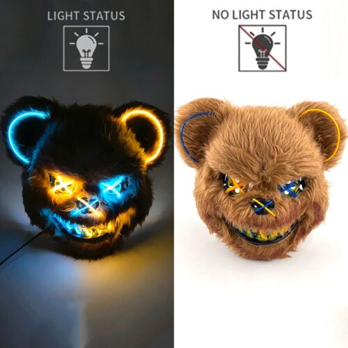 Kaninmask Blodig LED Lysande - Q
