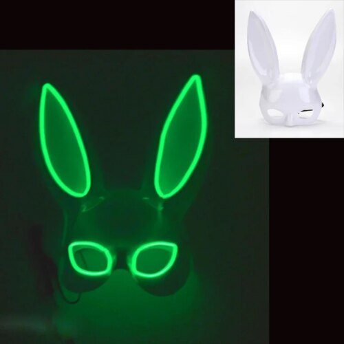 Kaninmask LED med Långa Öron - E