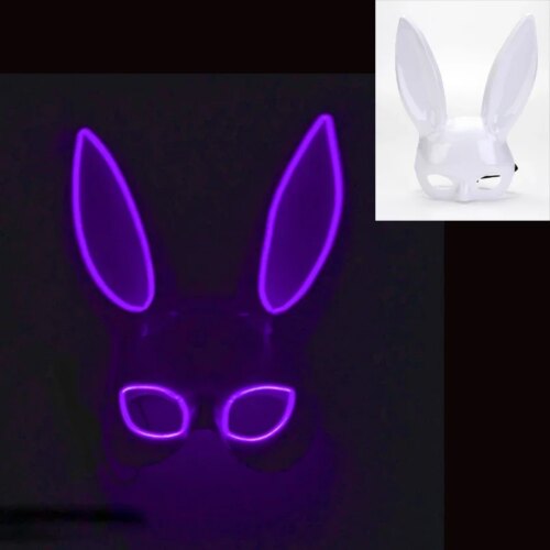 Kaninmask LED med Långa Öron - N