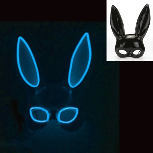 Kaninmask LED med Långa Öron - U