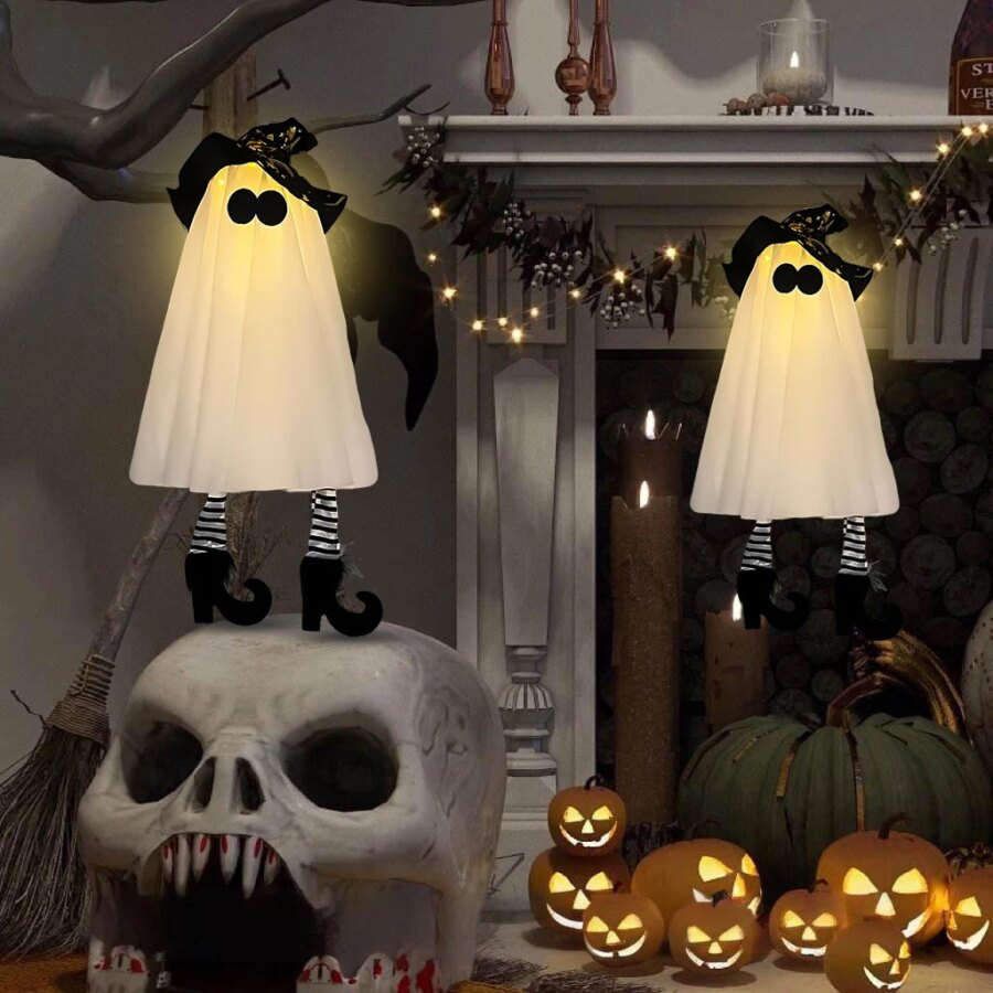 Halloween LED Spök-Häxa – Lysande – bild 5 av 6