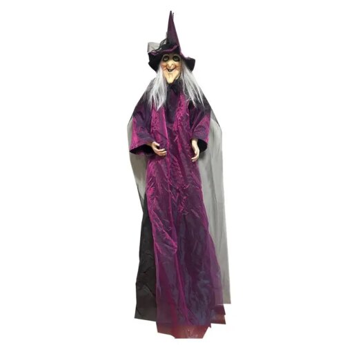 Halloween Häxfigur med Ljud – 210 cm