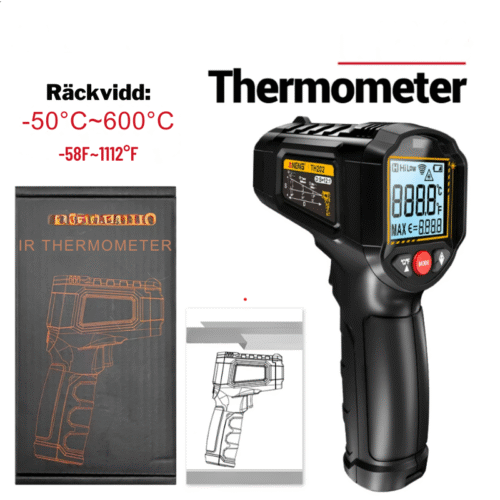 Termometer Infraröd Digital - Svart