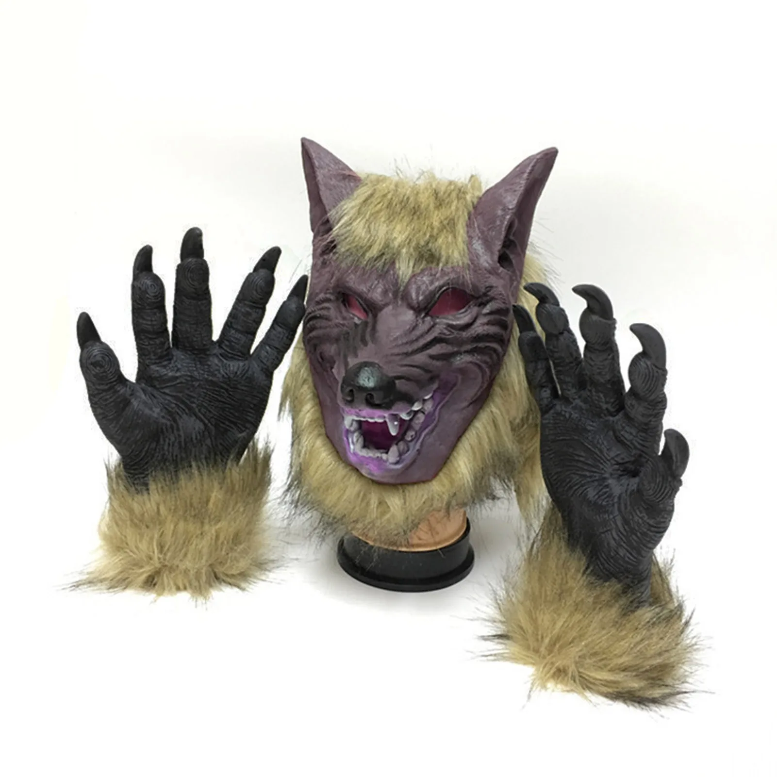 Halloween Vargmask och Handskar – Vargkostymset