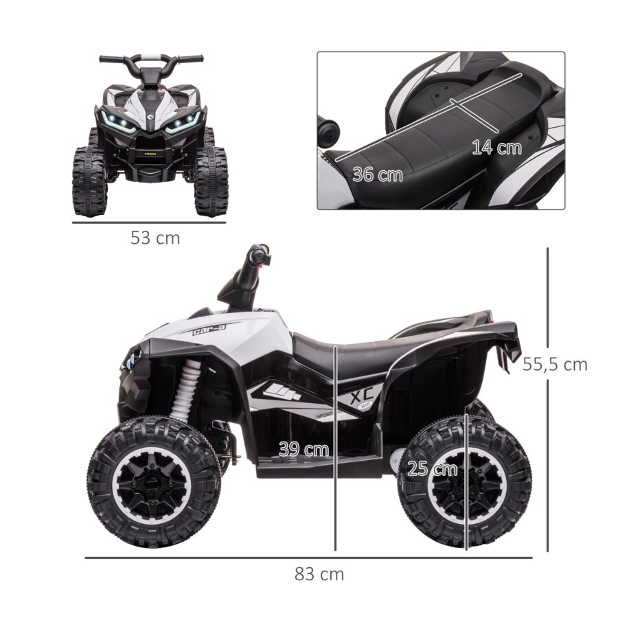 Barnfyrhjuling – 12V med LED Tuta och 2 Motorer – bild 4 av 4