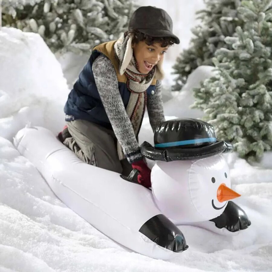 Snögubbe – Uppblåsbar Pulka med Handtag – bild 2 av 5