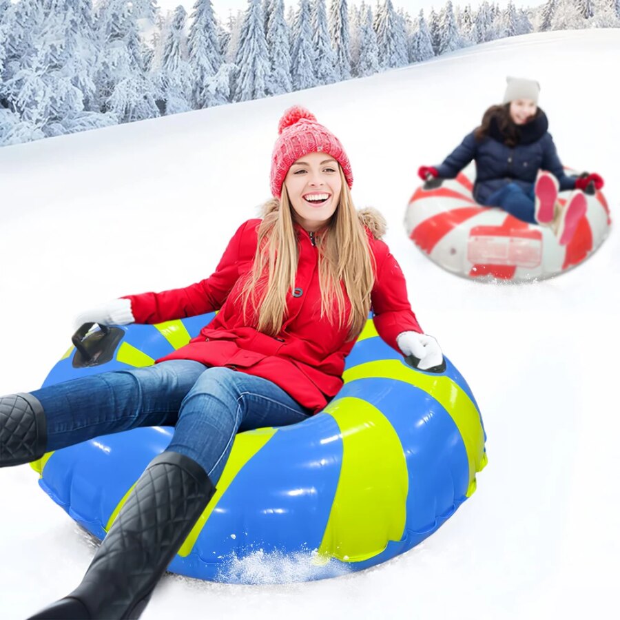 Pulka Uppblåsbar Rund Snötub – bild 2 av 5