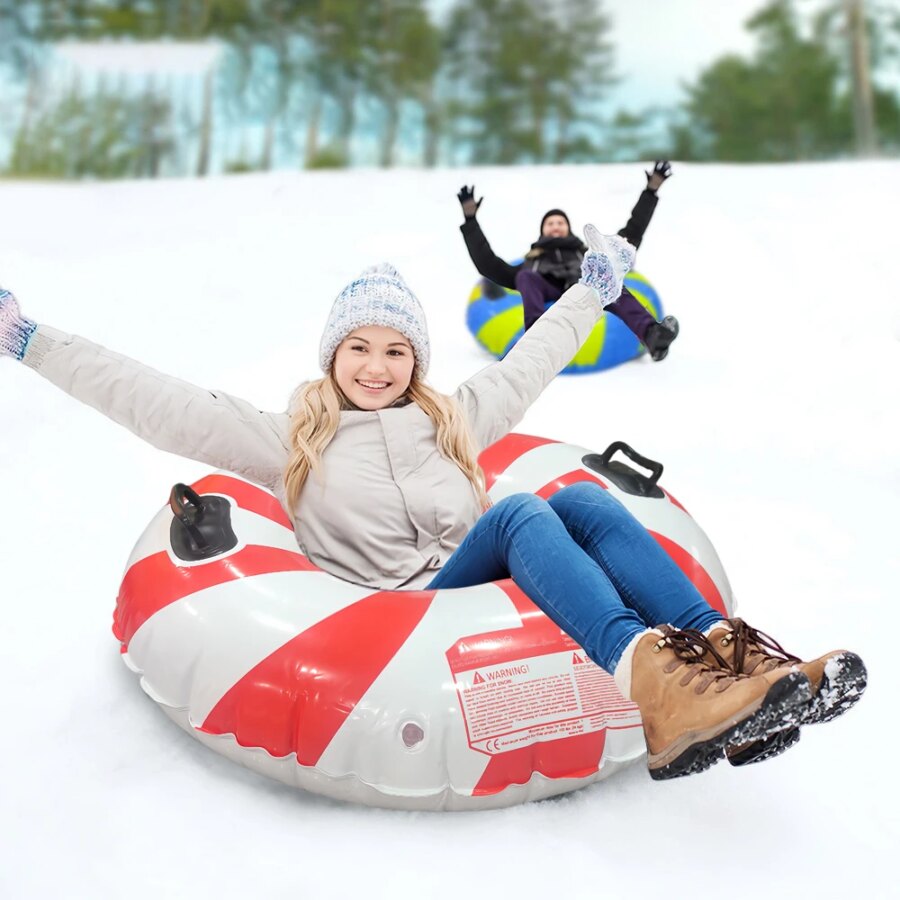 Pulka Uppblåsbar Rund Snötub – bild 3 av 5