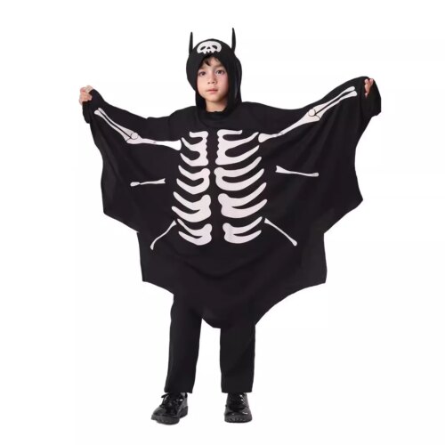 Fladdermus Ljusande Skelett Maskeraddräkt