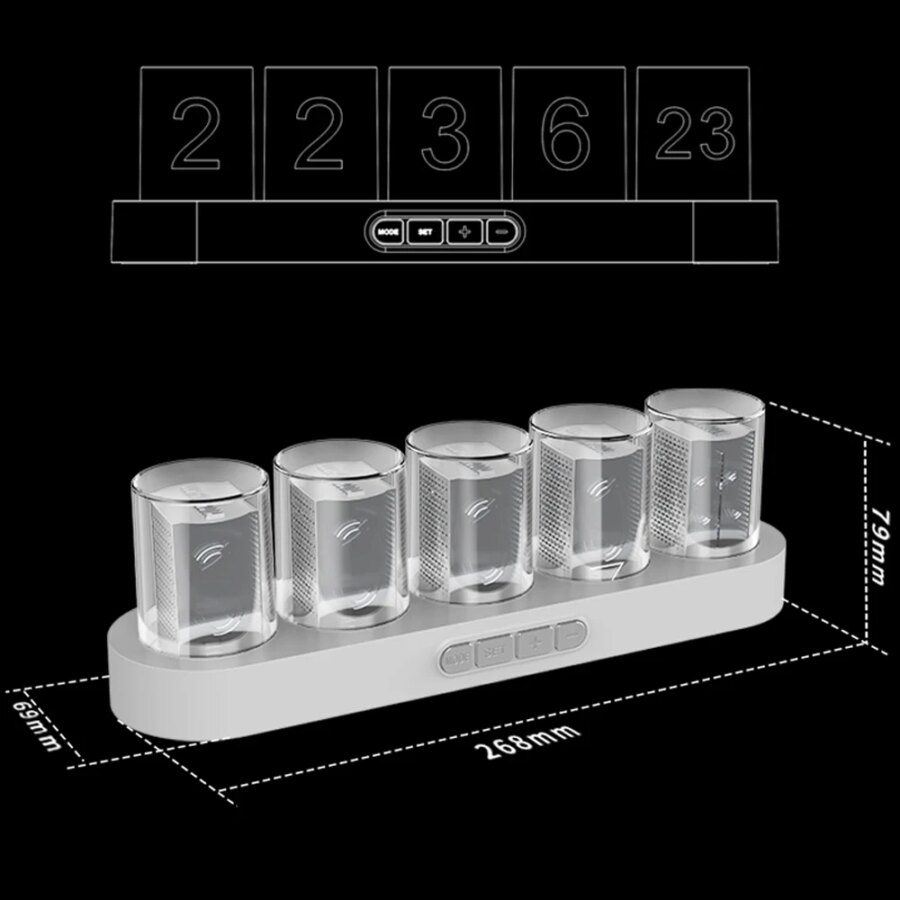 Klocka Digital RGB LED med Färgskiftning – bild 7 av 7