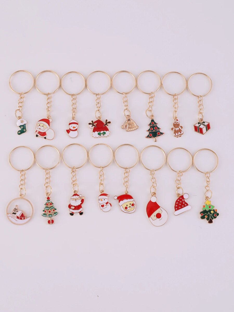 Nyckelringar Julmotiv 16-pack – bild 4 av 4