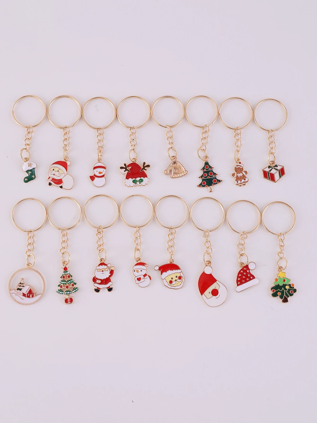 Nyckelringar Julmotiv 16-pack