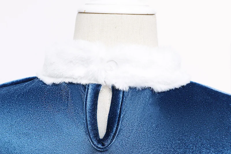 Prinsessklänning blå för Barn – Långärmad