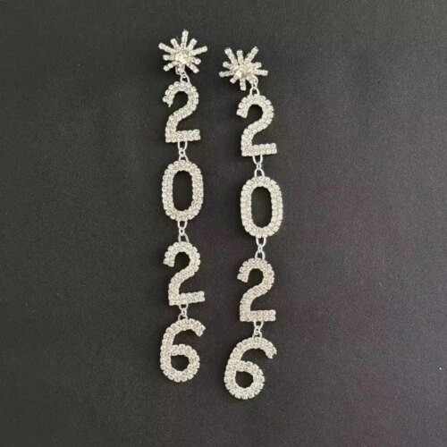 Nyårsörhängen 2026 - Silver