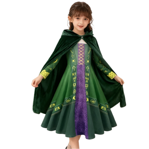 Julklänning Grön med Kappa och Väska