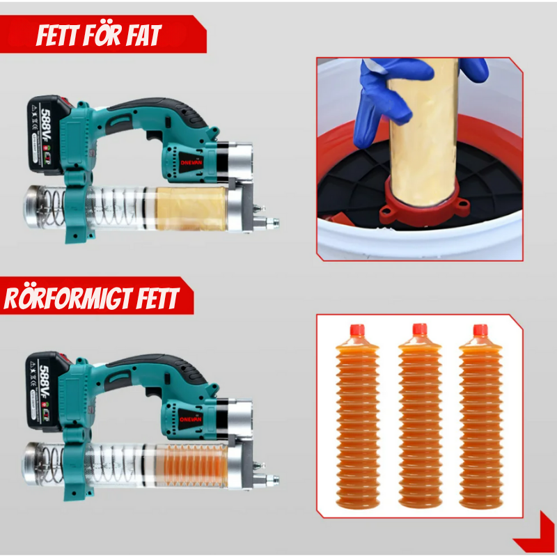Fettpistol Elektrisk – Trådlös Högtryckssmörjare