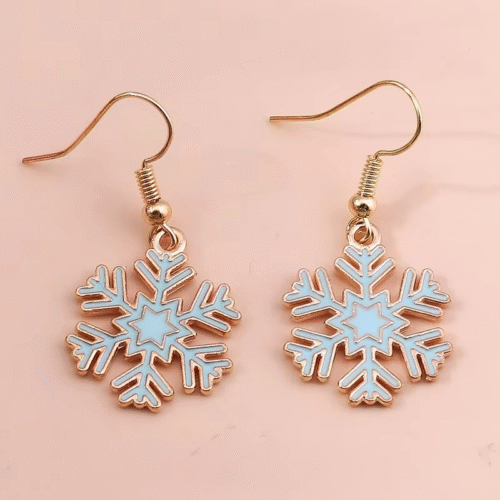 Julörhängen Iskristall