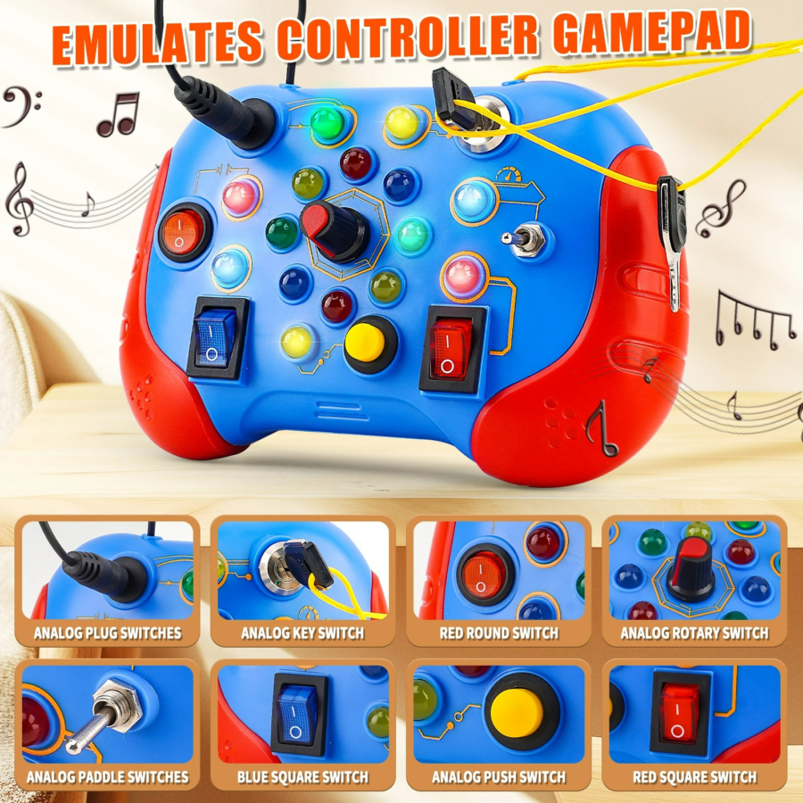 Montessori Busy Board Sensorisk Leksak LED – bild 7 av 7