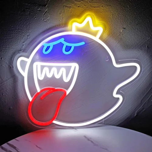 LED Neonskylt King Boo – Spelrum och Festdekoration