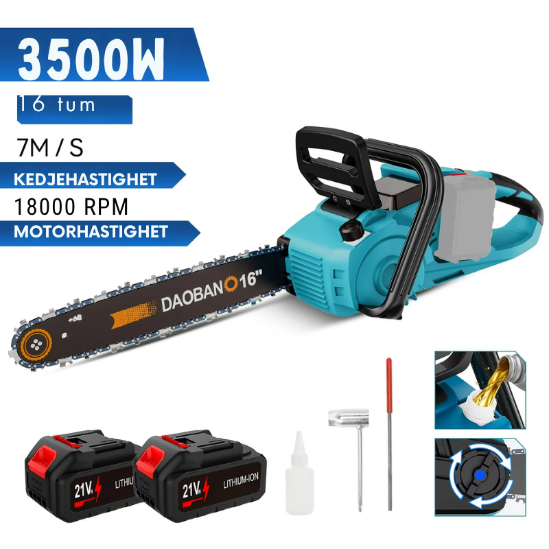 Motorsåg Batteri 16 tum 3500W