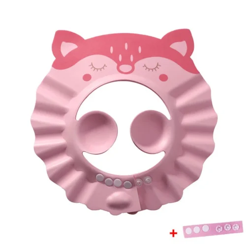 Badmössa Baby Djur Öronskydd - Rosa Räv