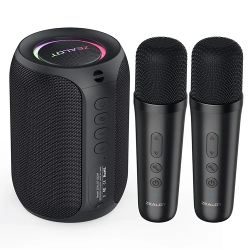 Karaokemaskin Bluetooth Musikhögtalare - 2 Mikrofoner